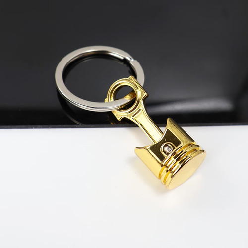 Engine piston keyring - engine, metal